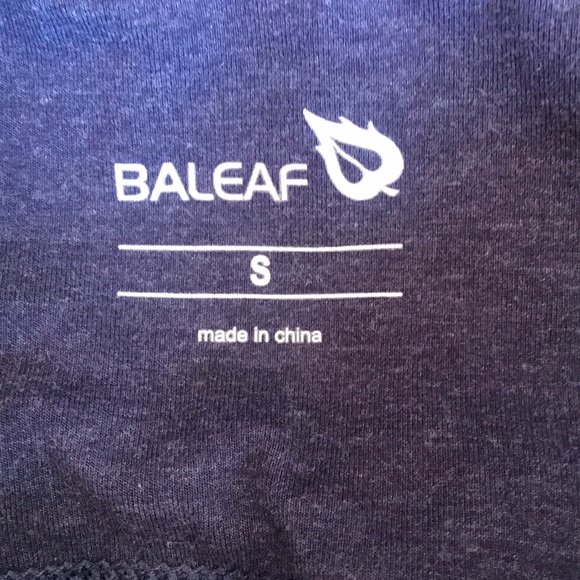 Baleaf side pocket high waist heathered blue biker shorts - Picture 12 of 14